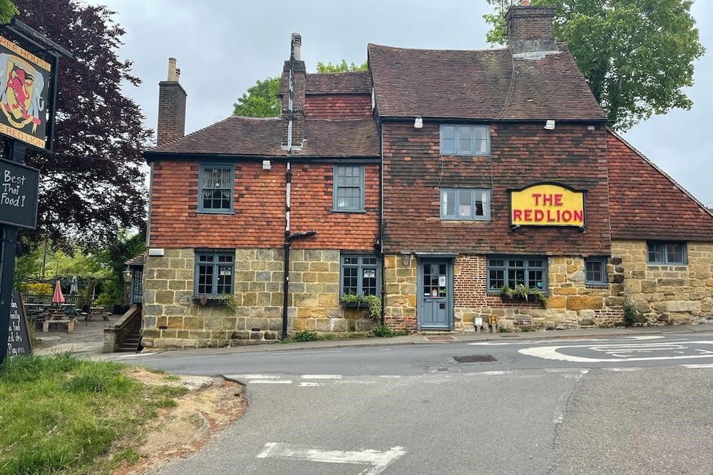 The exterior of The Red Lion pub in Rusthall