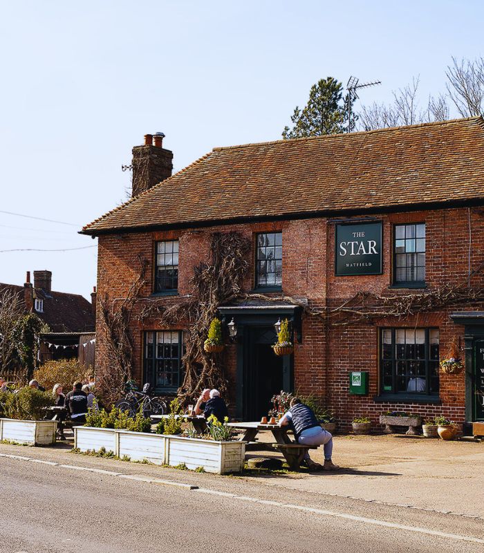 the-star-matfield Country pub with people sitting outside