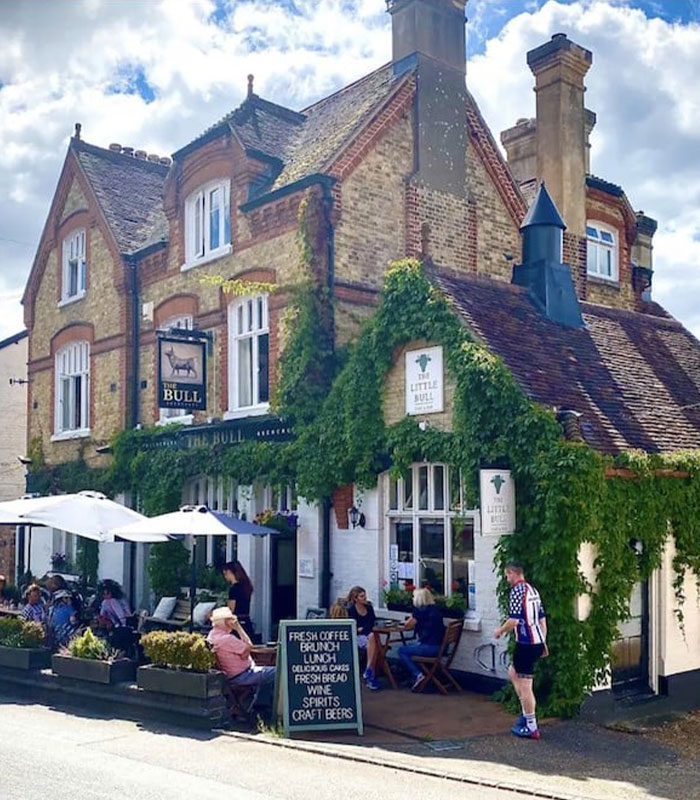 the front of the little bull at Brenchley. The Ivy is growing over the stone front building