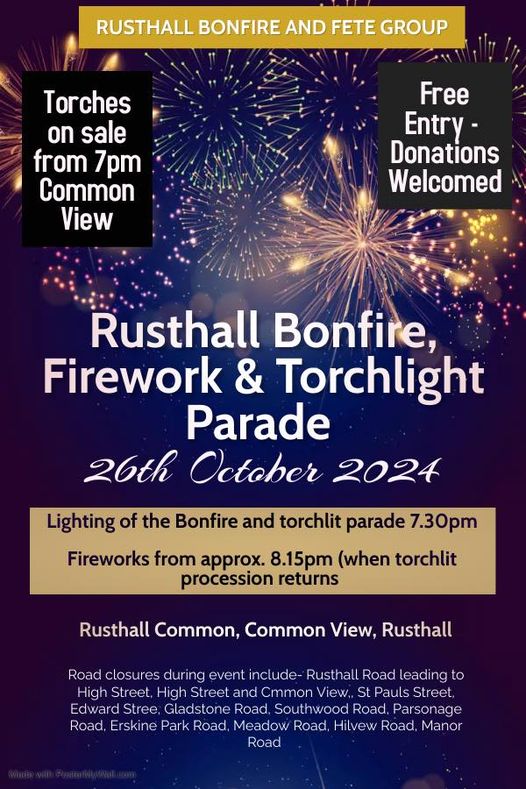 Rusthall Bonfire, Firework and Torchlight Parade