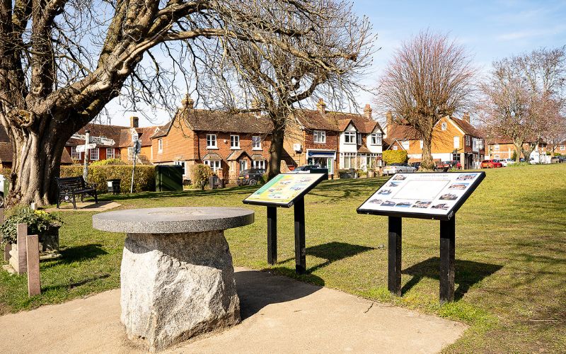 Information points on a village green