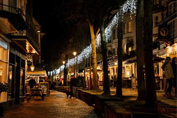 Pantiles christmas The pantiles at Christmas